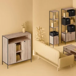 5five Buffet 2 portes, Effet chêne naturel