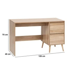 5five Bureau 2 tiroirs, Beige