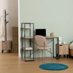 5five Bureau avec étagères, Effet chêne naturel