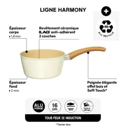 5five Casserole aluminium forgé beige, 16cm