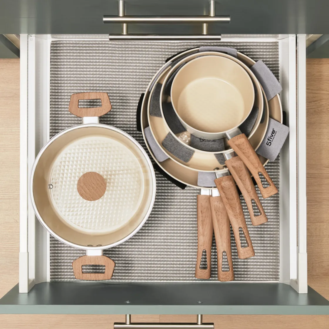 5five Casserole aluminium forgé beige, 20cm