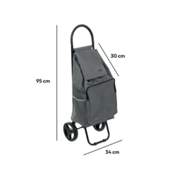 5five Chariot de course 2 roues, Métal gris