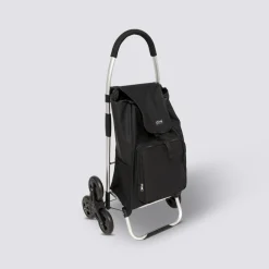 5five Chariot de course pliable  6 roue 36L, Noir