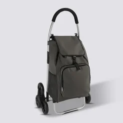 5five Chariot de course pliable  6 roues 36L, Vert kaki