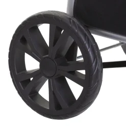 5five Chariot de course pliable 2 roues, Noir