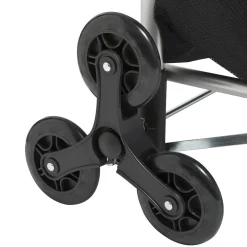 5five Chariot de course pliable 6 roues, Noir