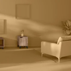 5five Chevet effet chêne naturel, Noir