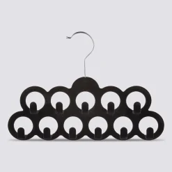 5five Cintre à ceintures en feutrine, Noir