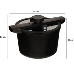 5five Cocotte-minute, fonte et aluminium, 6L - Noir