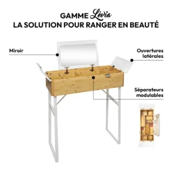 5five Coiffeuse avec miroir, bambou