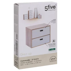 5five Commode 2 tiroirs, Beige