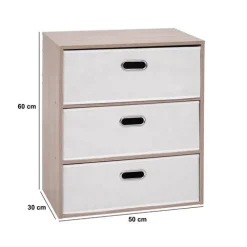 5five Commode 3 tiroirs, Beige