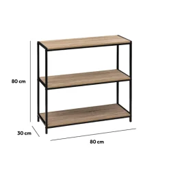 5five Console 3 niveaux, Effet chêne naturel