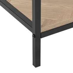 5five Console 2 tiroirs, Effet pin naturel et noir