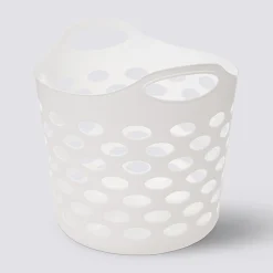 5five Corbeille à linge 28L, Blanc