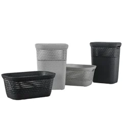 5five Corbeille à linge 45L, Gris