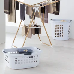 5five Corbeille à linge 51L, Gris