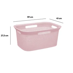 5five Corbeille à linge 45L, Rose