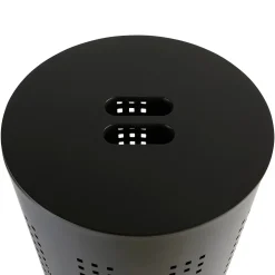 5five Corbeille à linge, métal et bois, 45L - Noir