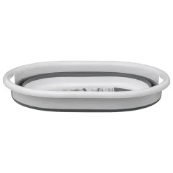 5five Corbeille à linge pliable 21L - Gris, Blanc