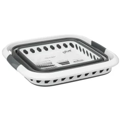5five Corbeille à linge pliable 40L - Gris, Blanc