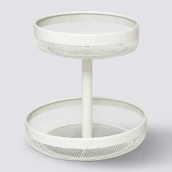 5five Corbeille 2 niveaux en métal, Beige