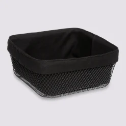 5five Corbeille à pain métal 24,5 cm, Noir