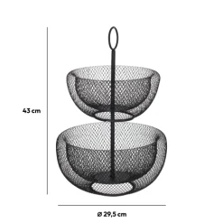 5five Corbeille 2 étages métal  24/29cm