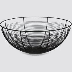 5five Corbeille 32cm en fer, Noir