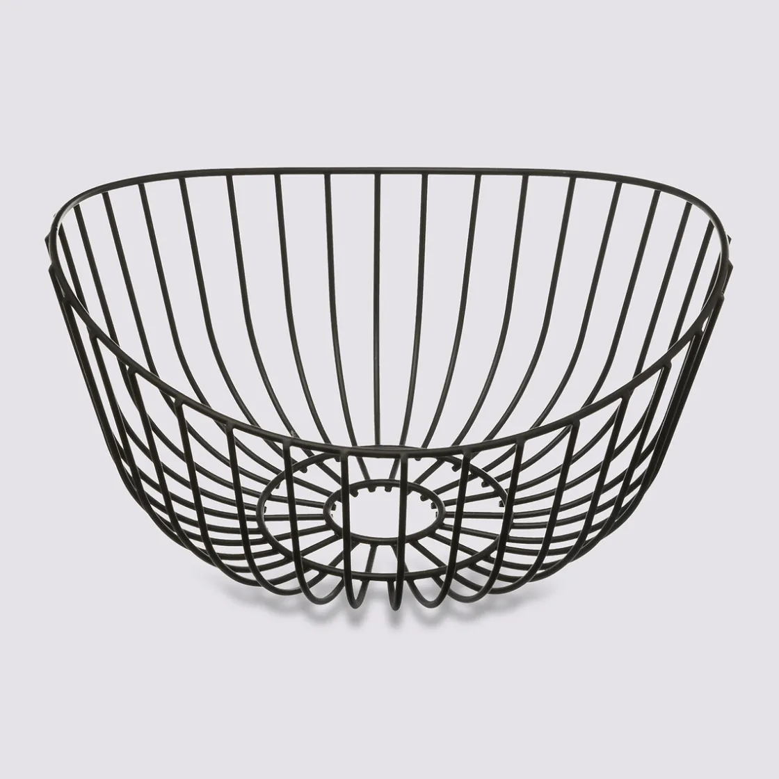 5five Corbeille en acier 27 cm, Noir