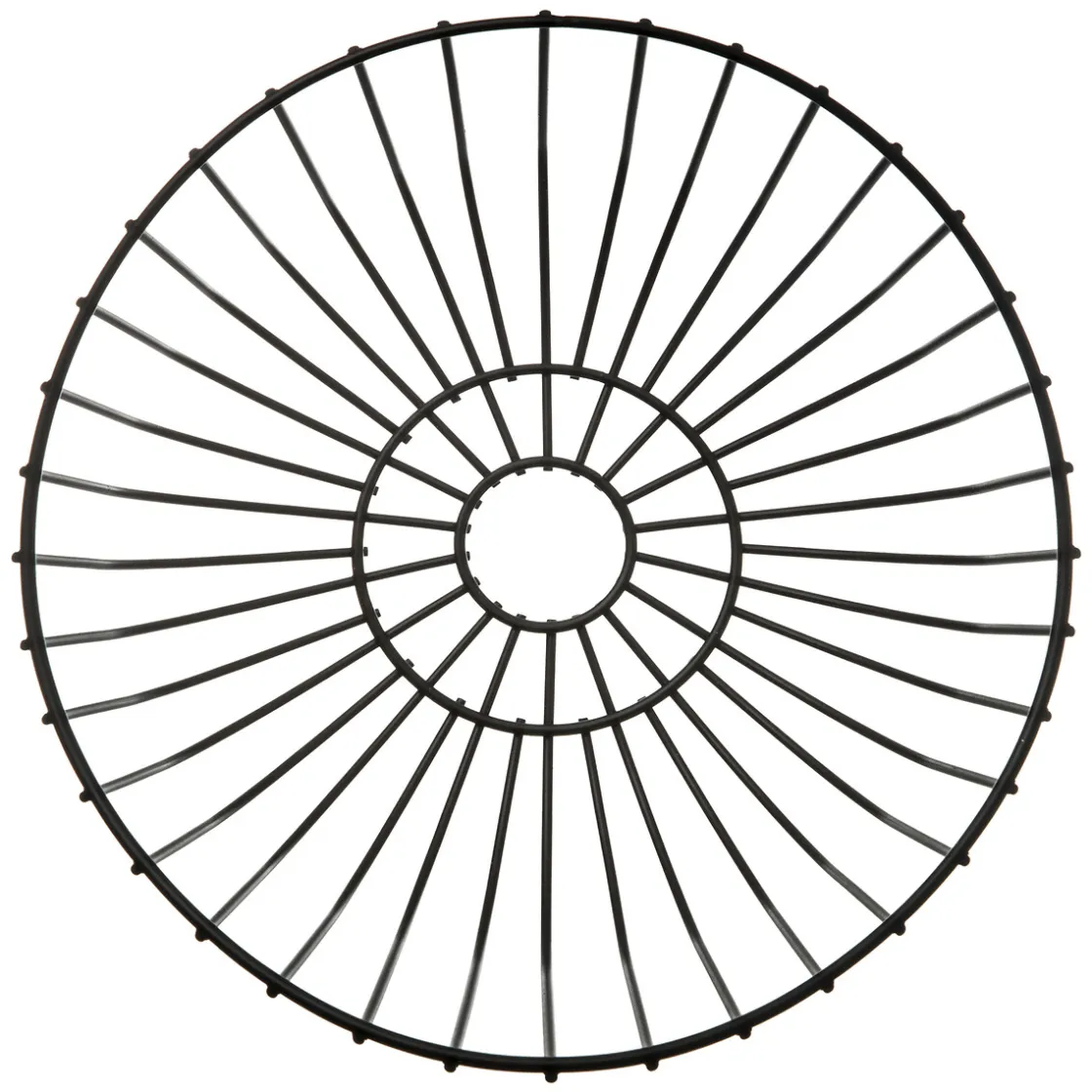 5five Corbeille en acier 27 cm, Noir