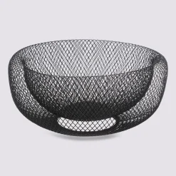 5five Corbeille en métal 27 cm, Noir