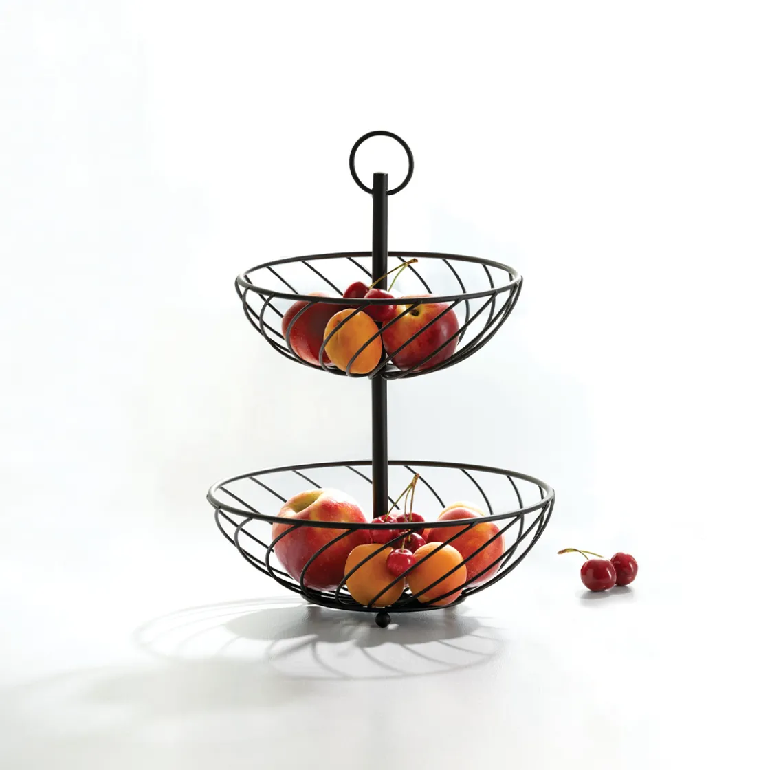 5five Corbeille torsade 2 étages métal 22/27cm