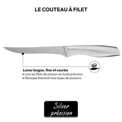 5five Couteau à filet en inox forgé