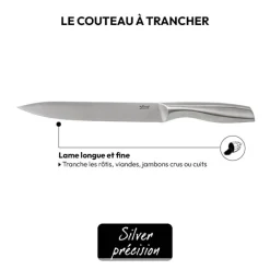 5five Couteau à trancher inox - lame 21cm