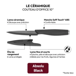 5five Couteau d'office céramique - lame 10cm