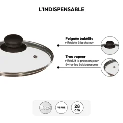 5five Couvercle en verre, 28 cm