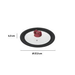 5five Couvercle en verre universel 22/24/26 cm