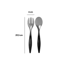 5five Couverts à salade, Gris charbon