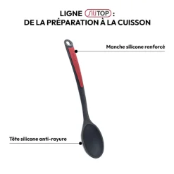 5five Cuillère silicone- Noir,rouge