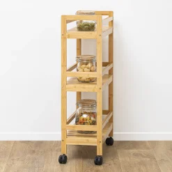 5five Desserte 3 niveaux petit modèle, Bambou