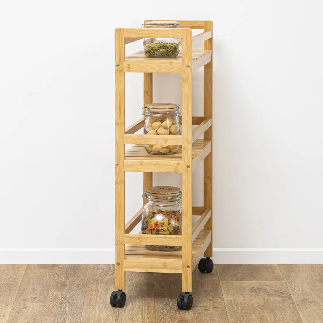 5five Desserte 3 niveaux petit modèle, Bambou