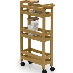 5five Desserte à roulettes 3 niveaux, Jaune moutarde