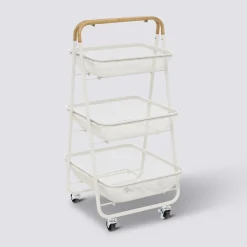 5five Desserte à roulettes 3 niveaux, Beige