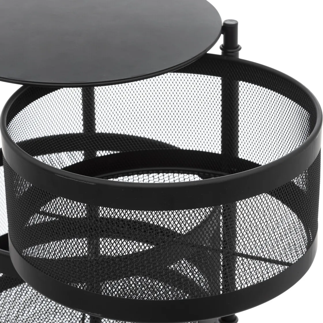 5five Desserte à roulettes 4 étages, Noir