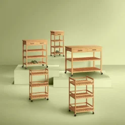 5five Desserte grand modèle 2 tiroirs, Bambou