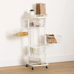 5five Desserte, L.34,5 cm, Blanc