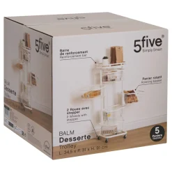 5five Desserte, L.34,5 cm, Blanc