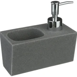 5five Distributeur de savon avec éponge 170ml, Noir