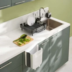 5five Distributeur de savon avec éponge 400ml, Noir